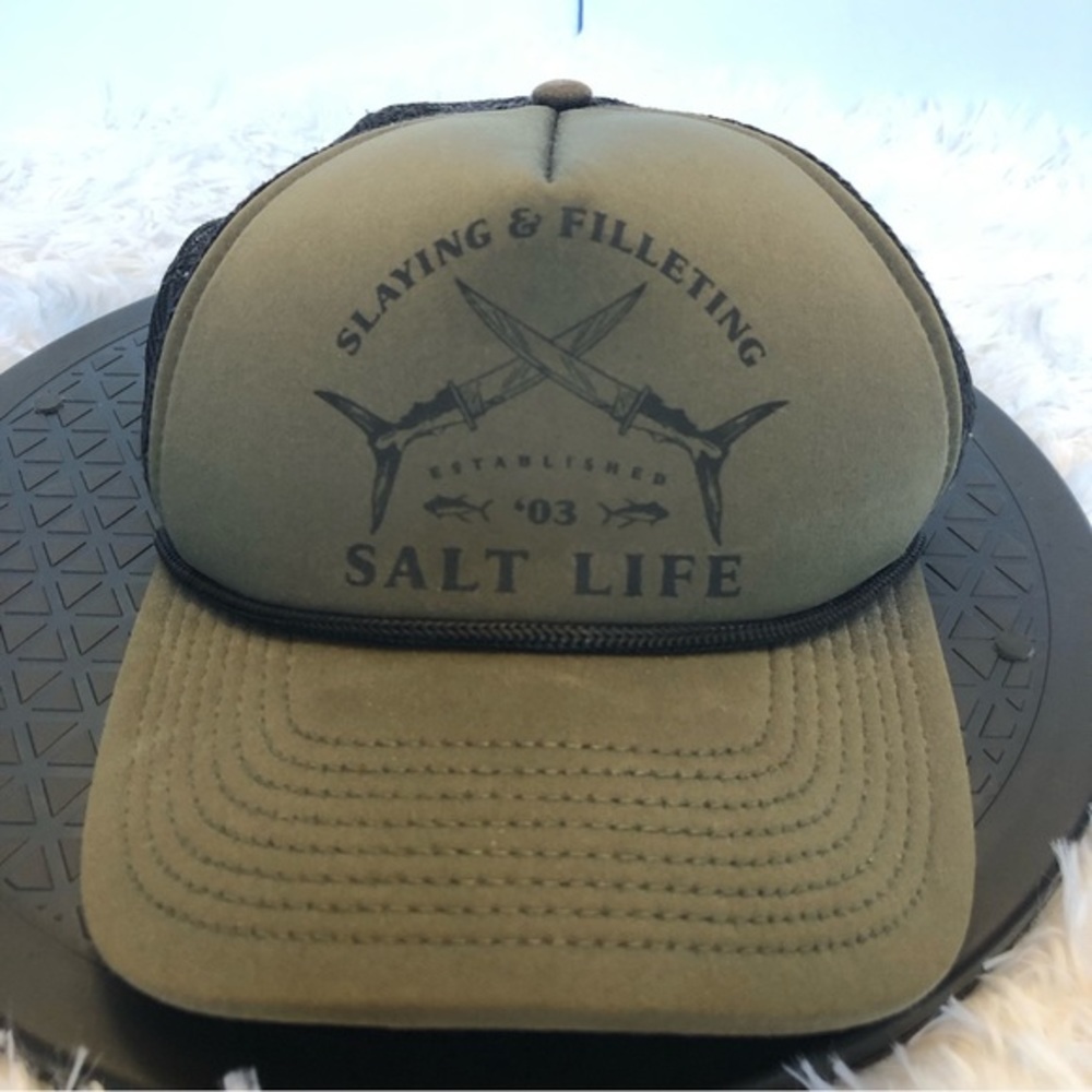Vintage Salt Life Slaying and Filleting Truck Cap Hat One Size Adjustable
